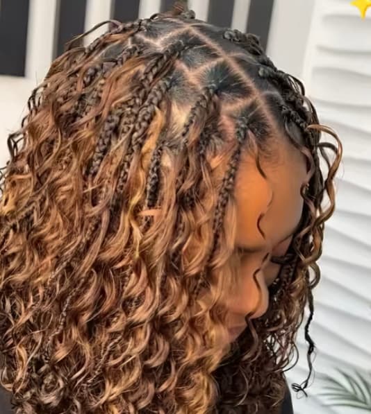 Boho braids médium longueur bas du dos